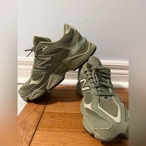 New Balance Youth Olive Green Athletic Sneakers
